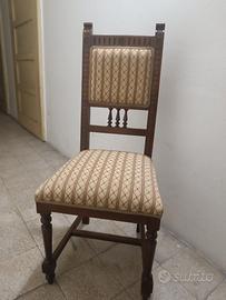 Set 4 Sedie Vintage in Legno Massello