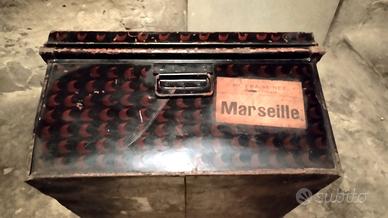 BAULE MILITARE INGLESE in FERRO (rarità XIX sec.)