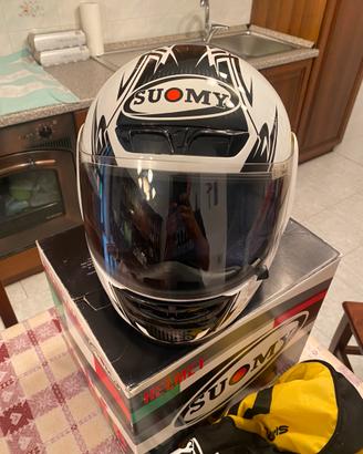 🔥Casco Suomy XL Bianco/Nero  - Narzole