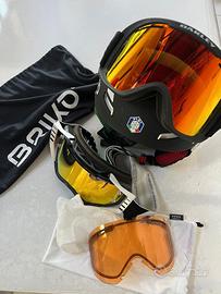 Casco Sci Briko bianco con 2 occhiali