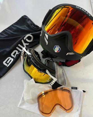 Casco Sci Briko bianco con 2 occhiali
