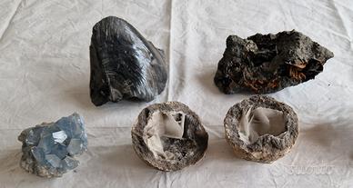 Raccolta di minerali – lotto di 4 pezzi grandi