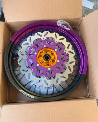 cerchi falco 17 gommati per yz/xe e altre moto