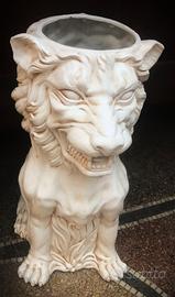 Portaombrelli vintage in ceramica a forma di Leone