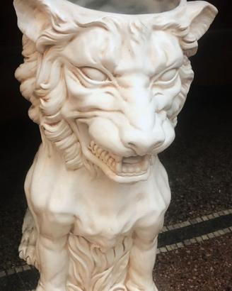 Portaombrelli vintage in ceramica a forma di Leone