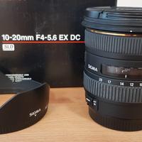 Obiettivo Sigma 10-20 f/4-5.6 ex dc hsm Canon