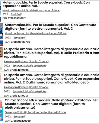 Libri liceo scientifico