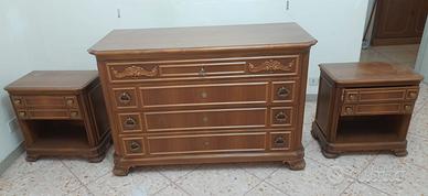 CASSETIERA CON 2 COMODINI ABBINATI