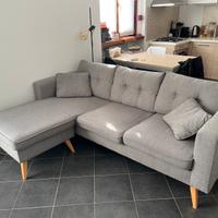 Divano Brooke Maisons du Monde grigio tre posti