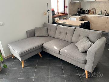Divano Brooke Maisons du Monde grigio tre posti