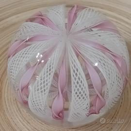 FERMACARTE VETRO DI MURANO ROSA