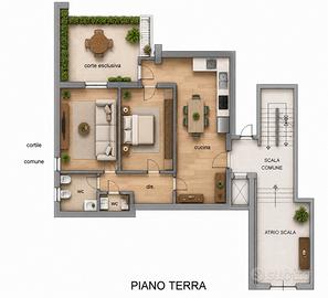 Aversa Sud App.to con corte esclusiva