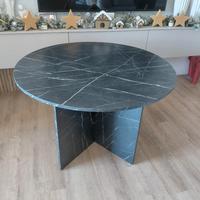 Tavolo KRONDAL 110 cm effetto marmo nero