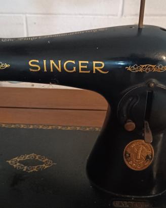 Macchina da Cucire Singer mobile legno intarsiato