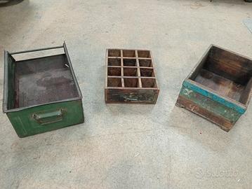 casse legno e ferro vintage 