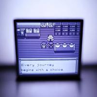 Lampada Pokémon scena gameboy, retrò gaming, nerd