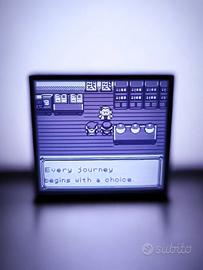 Lampada Pokémon scena gameboy, retrò gaming, nerd