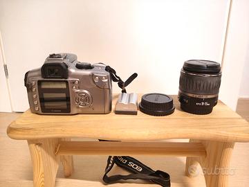 Canon EOS 300D+2 obiettivi + batteria e carica bat