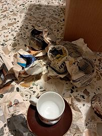 set da te da 6 vintage antiquariato 