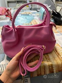 Borsa in vera pelle Rosa Barbie