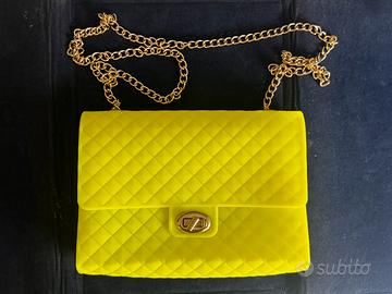 Borsetta clutch in silicone giallo fluo
