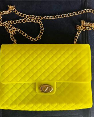 Borsetta clutch in silicone giallo fluo