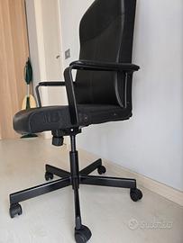 Poltrona ergonomica ecopelle con rotelle