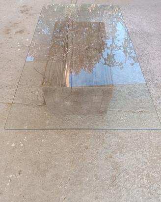 piano in vetro per tavolino