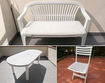 Set Completo Giardino 180-230cm: Tavolo, 6 Sedie, 