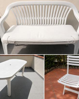 Set Completo Giardino 180-230cm: Tavolo, 6 Sedie, 