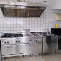 cucina industriale in acciaio inox 7 pezzi 