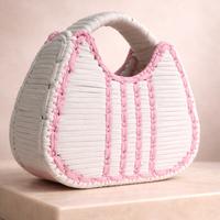 Borsa bianca e rosa