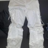 Pantaloni da ballo bianchi con lacci