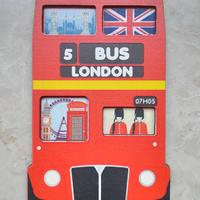 Magnete in legno Bus Londra