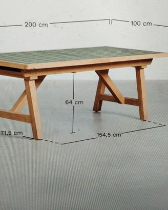 set tavolo da giardino in acacia con 8 sedie .