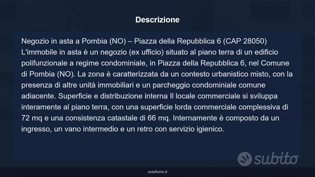 Immobile in asta di 72 m² a Pombia - Altro