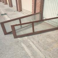 porta finestra con vetro doppio in legno
