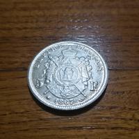 Moneta 5 Franchi 1867 - Napoleone III - Empire Fra