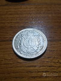 Moneta 5 Franchi 1867 - Napoleone III - Empire Fra