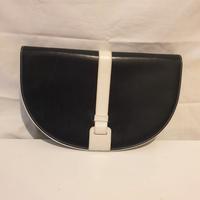 Borsa/Pochette pelle blu/bianca, Gianfranco Ferrè