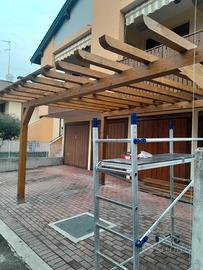 Tettoia in lamellare abete