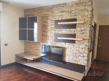 Mensole sospese legno rovere con LED integrato