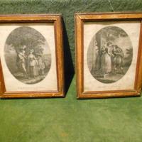 2 stampe inglesi 800 originali con cornice