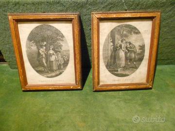 2 stampe inglesi 800 originali con cornice
