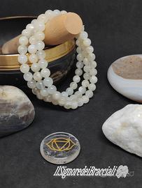 Bracciale Donna in Pietra di Luna da 6mm 