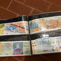 biglietti della  lotteria italiana storica