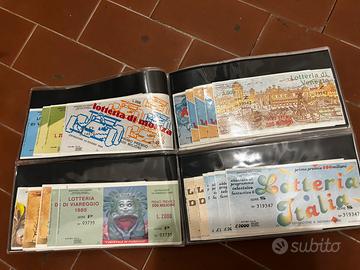biglietti della  lotteria italiana storica