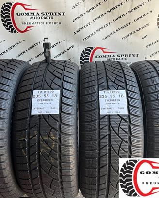 4 PNEUMATICI 235/55 R18 EVERGREEN INVERNALI 95%