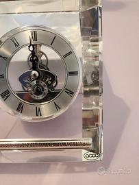 ACCA Argenti - Orologio Tavolo Cristallo Argento 