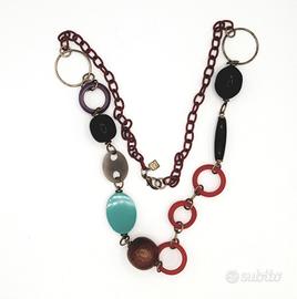 Marc Labat collana multicolor in materiali vari